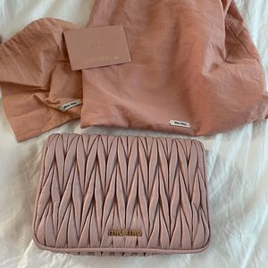 Miu Miu matelassé crossbody flap bag small